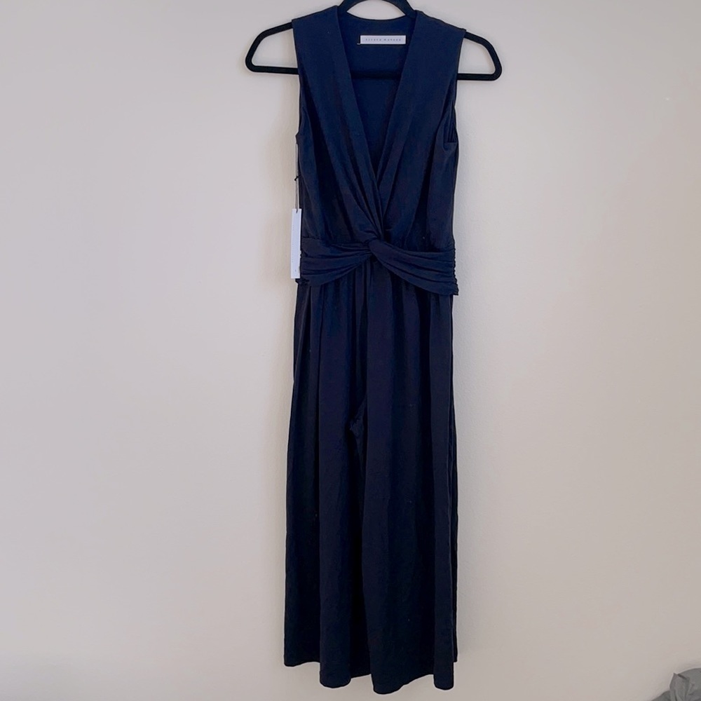 Revolve Susana monaco dark navy gathered jumpsuit